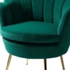 Melta Solid Wood Accent Chair in Green Colour