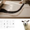 Handmade Natural Wool Area Rug Abstract Flow Ivory 3 x 5 Feet Carpet