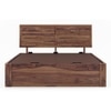 Terence Solid Wood Queen Size Hydraulic Storage Bed In Teak Finish