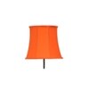 Seamus Orange Fabric Floor Lamp with Black Iron Base