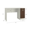 Celestia Study Set with Desk Bookshelf and Wooden Chair in Coffee Walnut Colour