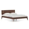 Saar Teak Wood Queen Size Non Storage Bed In Espresso Teak Finish