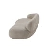 Luxelounge Wood 2-Seater + Ottoman With Upholstery Non Storage Sofa In Beige Colour