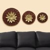 W-Anya Abstract Cane Wall Decor in Multicolor Set of 3