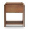 Hiro Solid Wood Bedside Table In Amber Walnut Finish