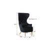 Jayeh High Back Chair in Black Colour