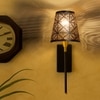 Devansh Metal Electric Wall Light in Black Colour with Black Shade Count of 1 Light