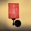 Devansh Metal Electric Wall Light in Black Colour with Maroon Shade Count of 1 Light
