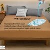 Premium Jacquard Polyester Waterproof Mattress Protector for King Size In Light Brown Colour 78x72