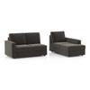 Apollo Compact Sofa (Colour : Smoke, Cushion : Soft, Back Type : Regular, Seating Capacity : Right Aligned 2 Seater + Right Aligned Chaise)