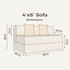Coirfit Folding 2 Seater Double Foam Fold Out Sofa Cum Bed  in Dark Grey Colour
