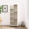 Hexa Engineered Wood Bookshelf Multipurpose Storage Rack in Frosty White