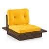 Ankara 1 Seater Wooden Sofa (Matty Yellow)