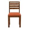 Arbor 4 Seater Dining Set with Orange Cushioned Chairs