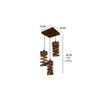 Wiggle Brown Solid Wood Cluster Hanging Light