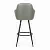 Doe Buck Luxury Faux Leather Counter Height Bar Stool in Sage Colour
