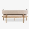 Dune Solid Wood Bench in White Colour