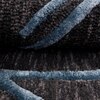 Charcoal Blue Abstract Wool Silk Handmade Wall Art 7 x 5 Feet 3 Panel Set