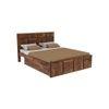 Sunburst Ratan Solid Wood Queen Size Storage Bed