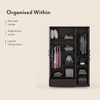 Bennis Engineered Wood 3 Door Wardrobe Without Mirror in Dark Walnut Finish