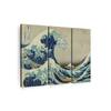 Truss Green Blue Wave Printed Canvas Wall Prints Canvas Wall Prints Set of 3 Multicolor Matte