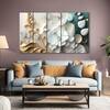 The Castle Decor White Flower European Wall Art Framed Painting 27x48 Inch