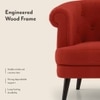 Bardot Fabric Lounge Chair in Tuscan Red Velvet Colour