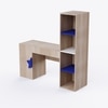 Joy Ride Study Table In Oak & Blue Colour