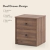 Hazel Engineered Wood Bedside Table in Classic Walnut Finish