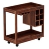 Horizon Solid Wood Bar Cabinet in Teak Finish