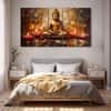 The Castle Decor Lord Buddha Meditation Wall Painting Wooden Framed 27x48 Inch (Style 25)
