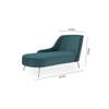Henz Velvet Chaise Lounger in T Blue Colour