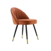 Momence Metal Accent Chair in Orange Colour