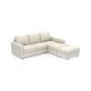 Apollo Compact Sofa (Colour : Pearl, Cushion : Hard, Back Type : Regular, Seating Capacity : Right Aligned 2 Seater + Right Aligned Chaise + Ottoman)