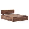 Kuba Solid Wood King Size Bed With Hydraulic Storage (Teak Finish)
