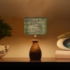 Devansh Green Jute Table Lamp With Wood Natural Base (7X13 Inches)-17