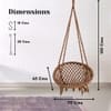 Swingzy Cotton Round Swing for Adults Brown Without Accessories