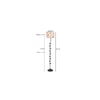 Philomena Multicolour Fabric Floor Lamp with Black Iron Base