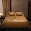 Stoa Paris Double Bedsheet with 2 Pillow Covers sheet with Eternal Glow Gold