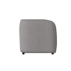 Zenol Boucle Fabric 1 Seater Sofa In Grey