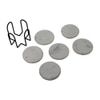 Metalsmith Round Marble Coaster Set of 6 with Stand Reversible Design