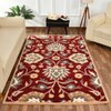 Presto Red Traditional Hand Tufted Wool Carpet 6X9 Feet