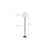 Frasier Black Cotton Shade Floor Lamp