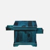 Sheesham Wood Coffee Table In Scratch Resistant Ocean Blue Finish