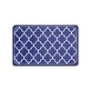 Luxe Home Quatrefoil Design Combo Kitchen Runner Mat- Blue (116x36 & 58x36 cm PC-2)
