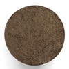 Roswell Sheesham Wood   Round Stool in Green Sparkle Velvet Upholstery