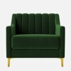 Fame Velvet 1 Seater Sofa in Green Colour