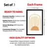 The Castle Decor Boho Abstract Botanical Wall Art Set of 3 Design 10 11x17 Inch