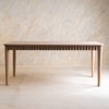 Dune Solid Wood Eight Seater Dining Table Set in White Colour