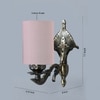Devansh Metal Electric Wall Light in Antique Gold Colour with Grey Shade Count of 1 Light